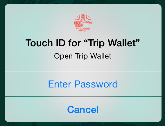 Touch ID shot using LAContext